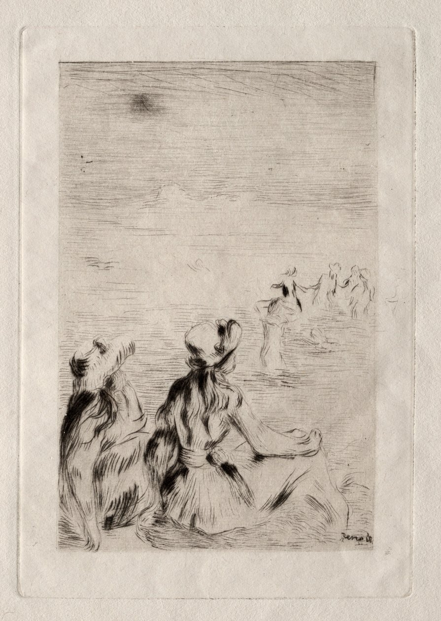 En la playa, en Berneval de Pierre Auguste Renoir
