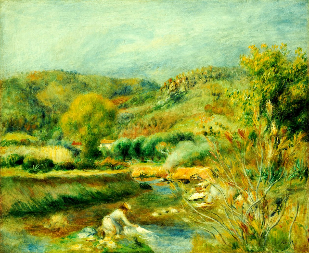 La lavandera, c.1891 de Pierre Auguste Renoir