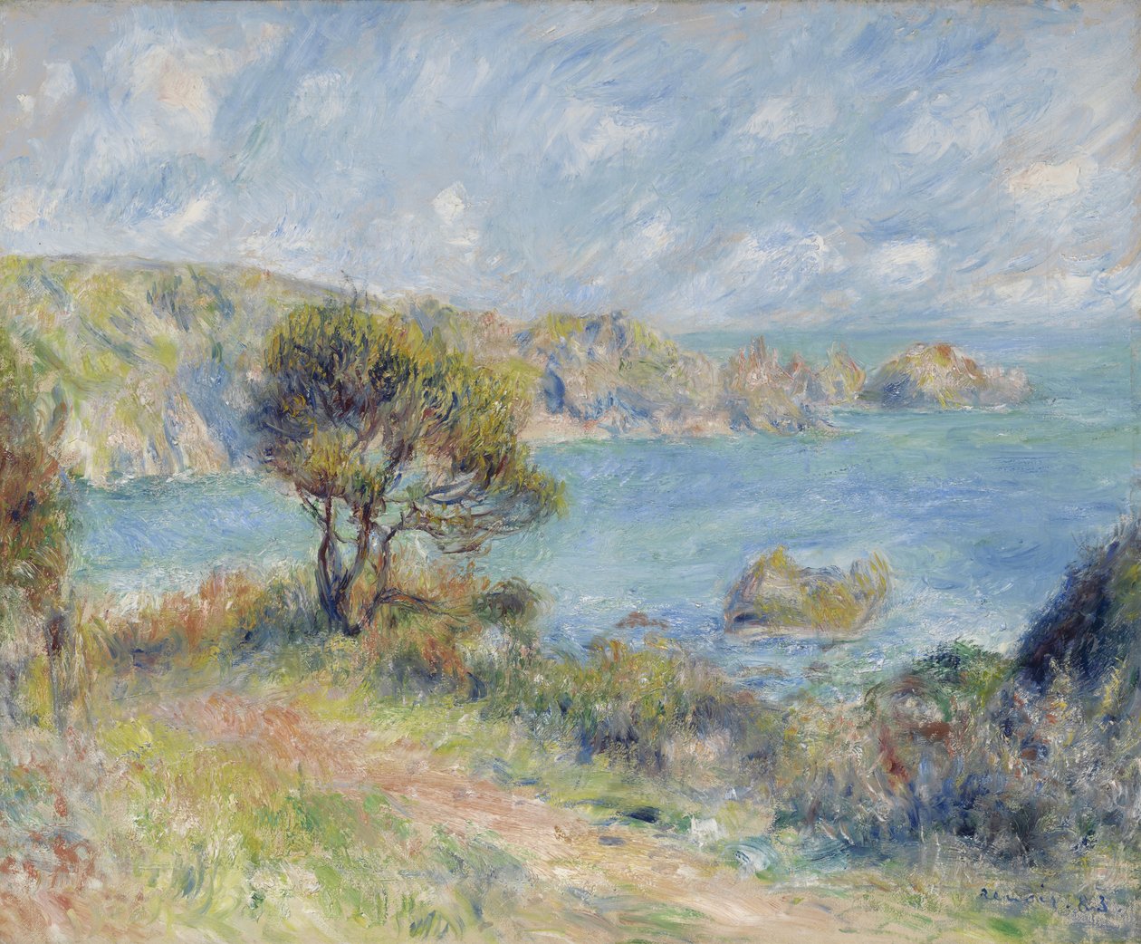Vista en Guernsey, 1883 de Pierre Auguste Renoir