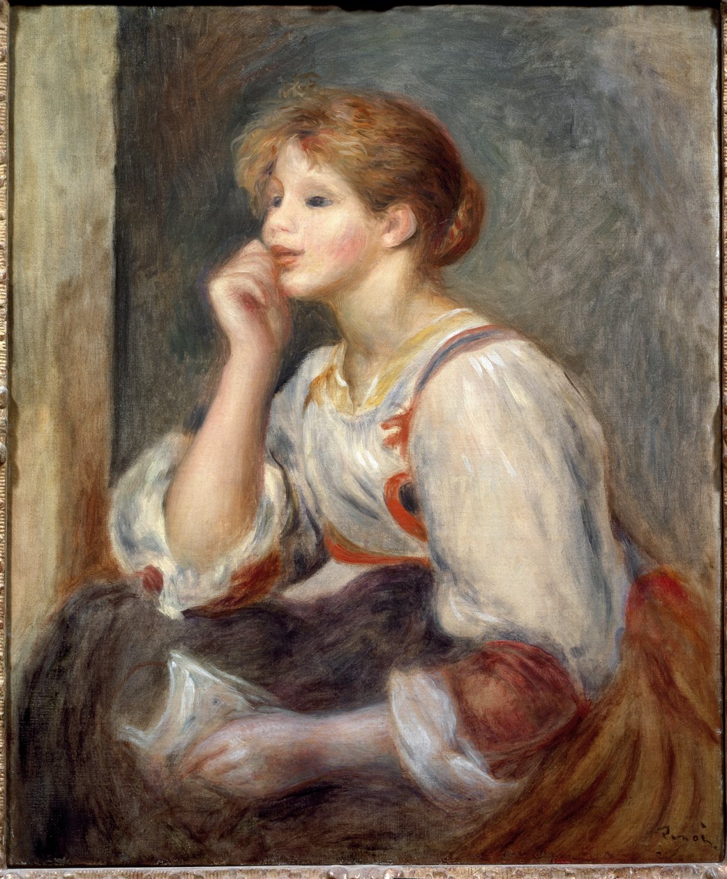 Mujer con una carta de Pierre Auguste Renoir