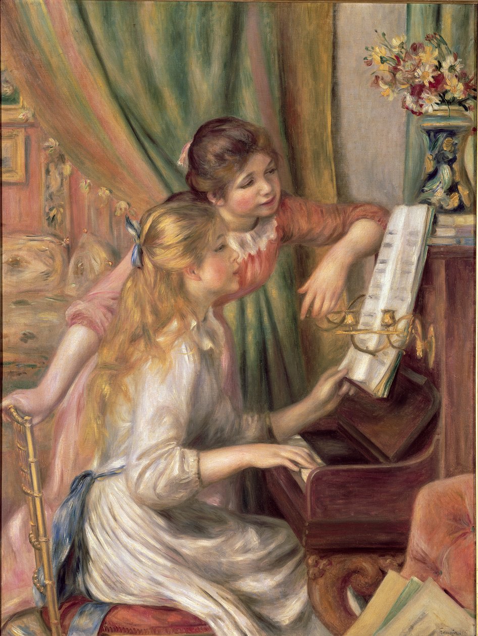 Jóvenes en el Piano de Pierre Auguste Renoir