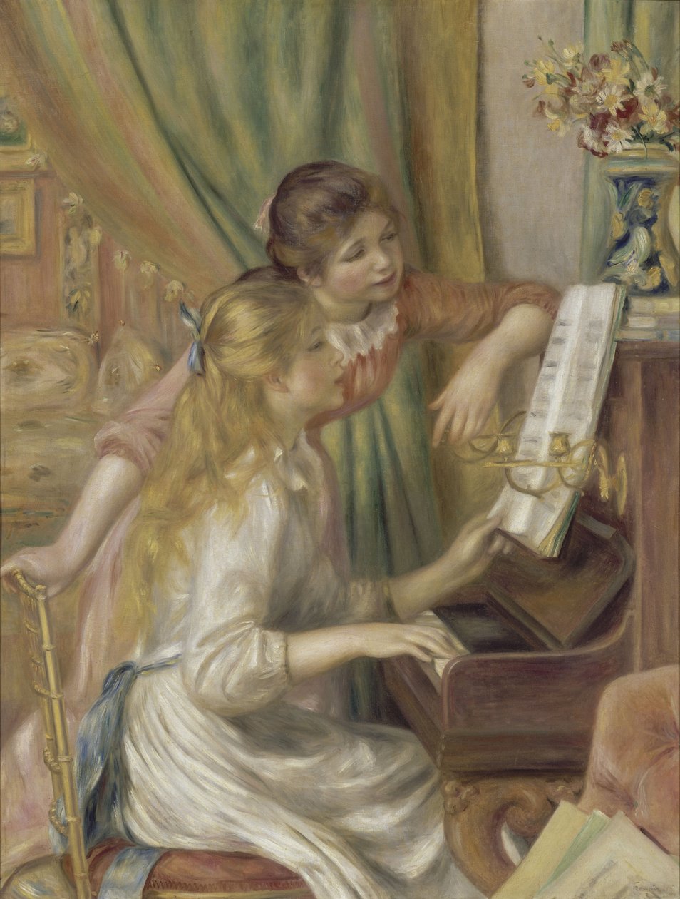 Jóvenes chicas al piano, 1892 de Pierre Auguste Renoir