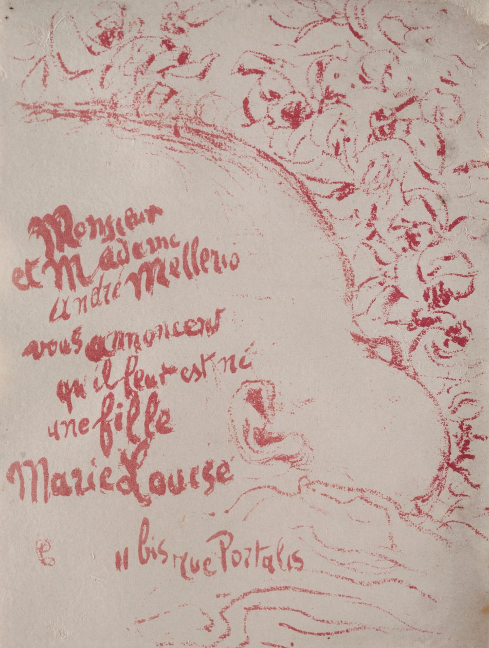 Anuncio de un nacimiento, 1898 de Pierre Bonnard
