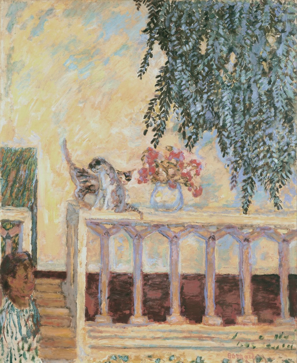 Gatos en la barandilla de Pierre Bonnard
