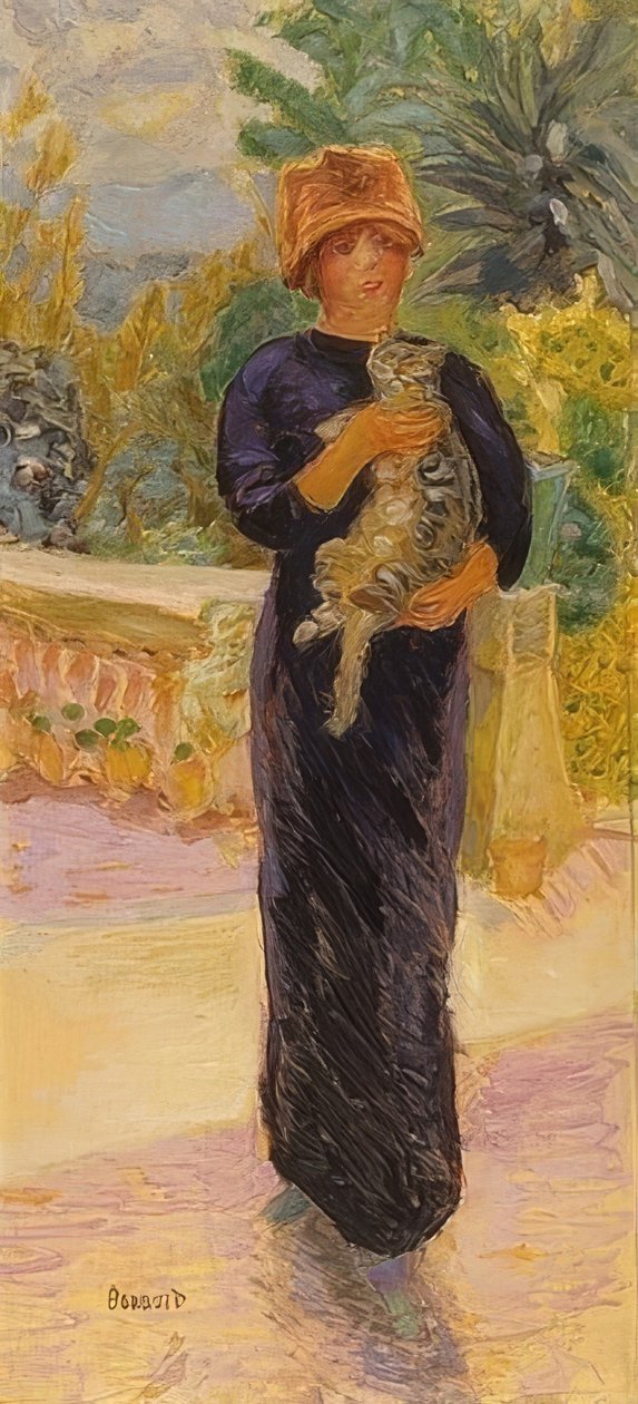 Dama con gato. 1912 de Pierre Bonnard