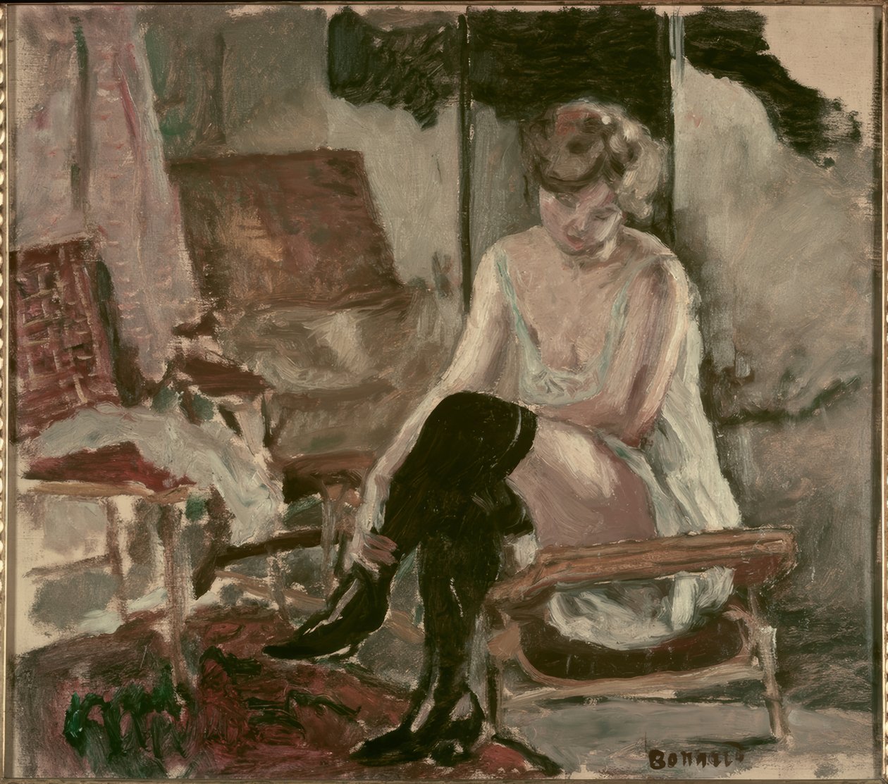 Estudio de joven mujer en su chaise longue de Pierre Bonnard