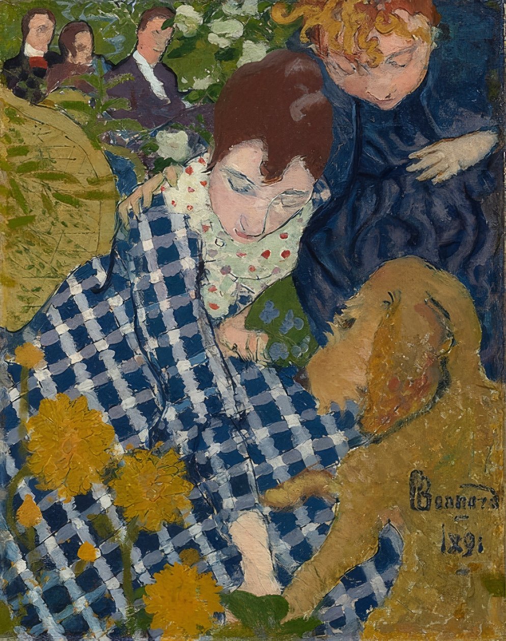 Mujer con perro de Pierre Bonnard