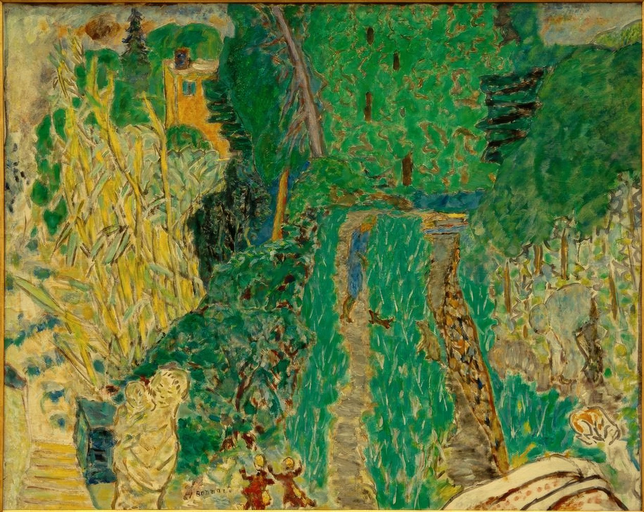 Jardín en el pequeño puente de Pierre Bonnard