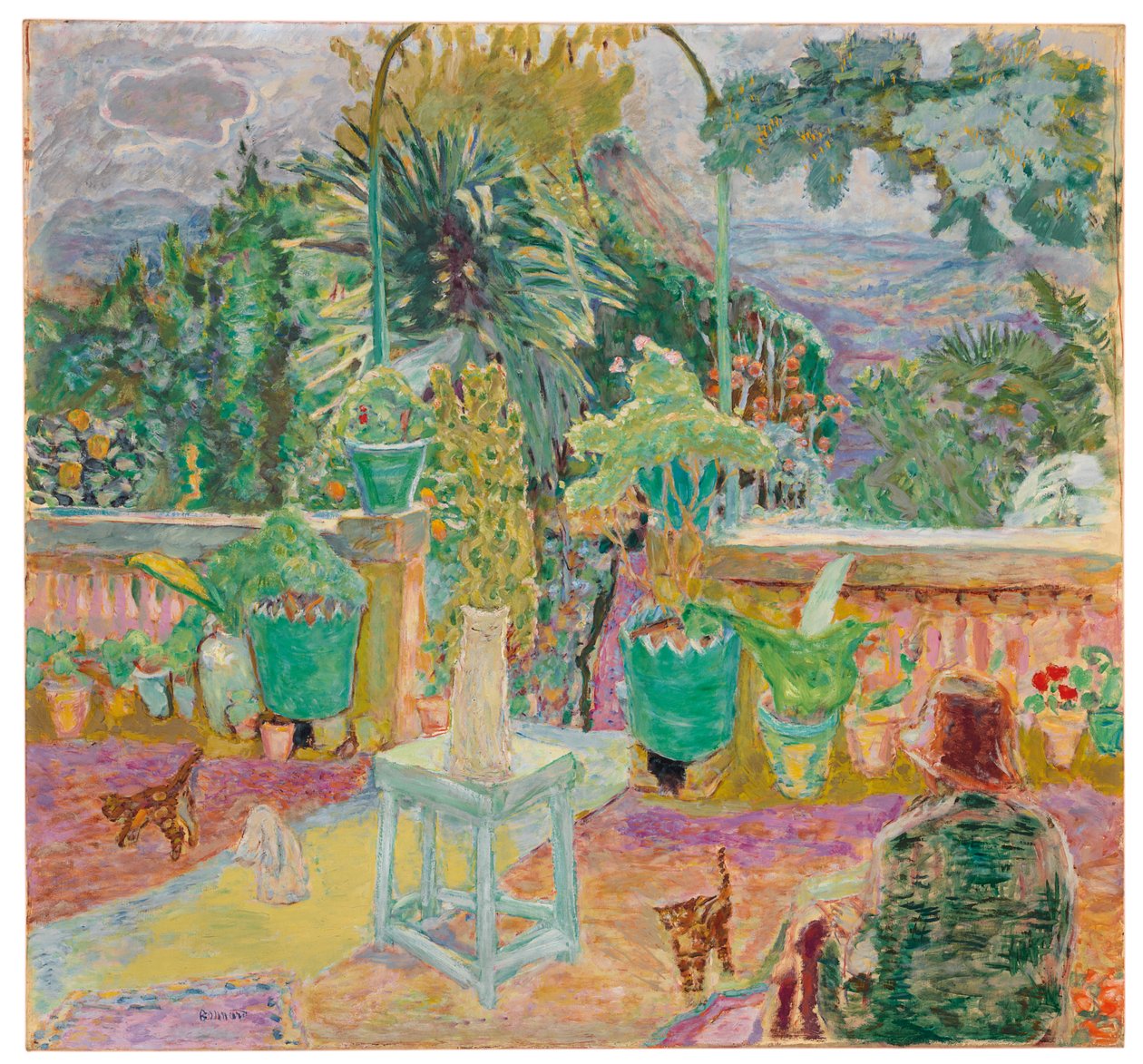 La Terrasse o Una terraza en Grasse de Pierre Bonnard