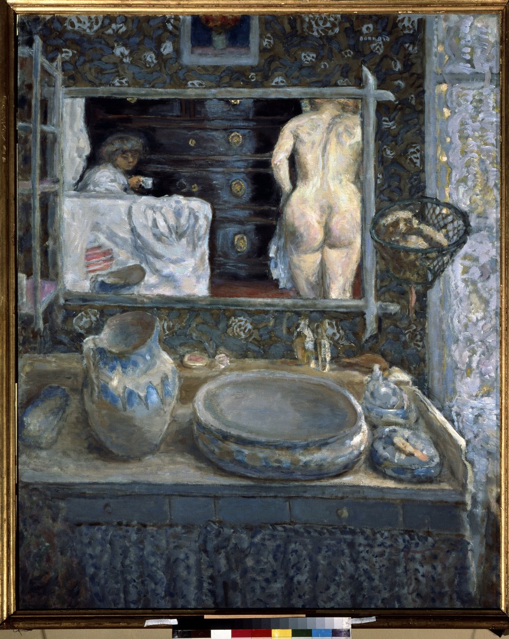 Espejo sobre un lavabo de Pierre Bonnard