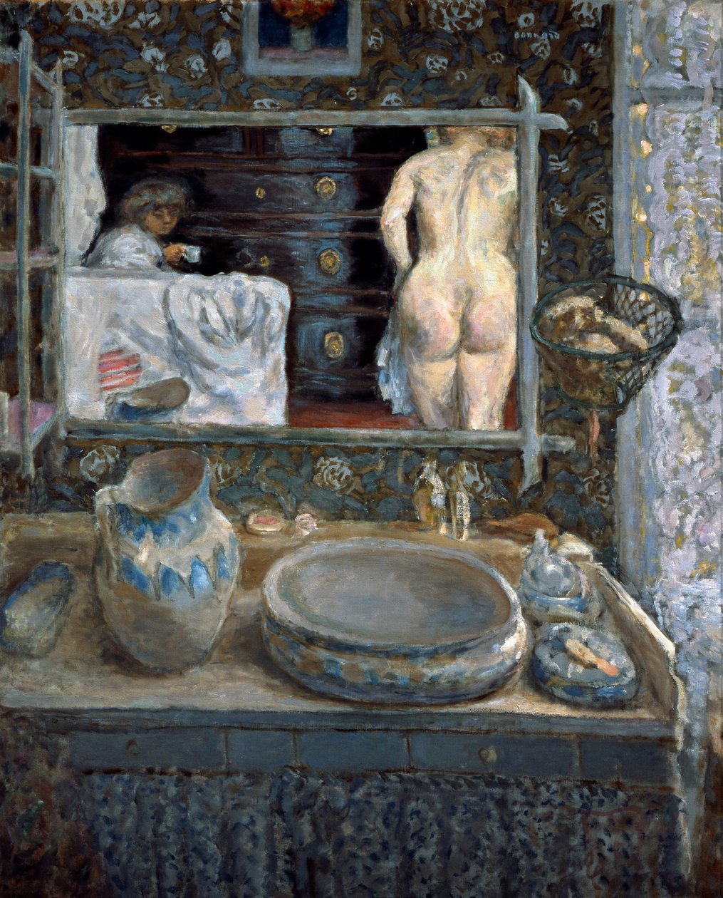 Espejo sobre un lavabo, 1908 de Pierre Bonnard