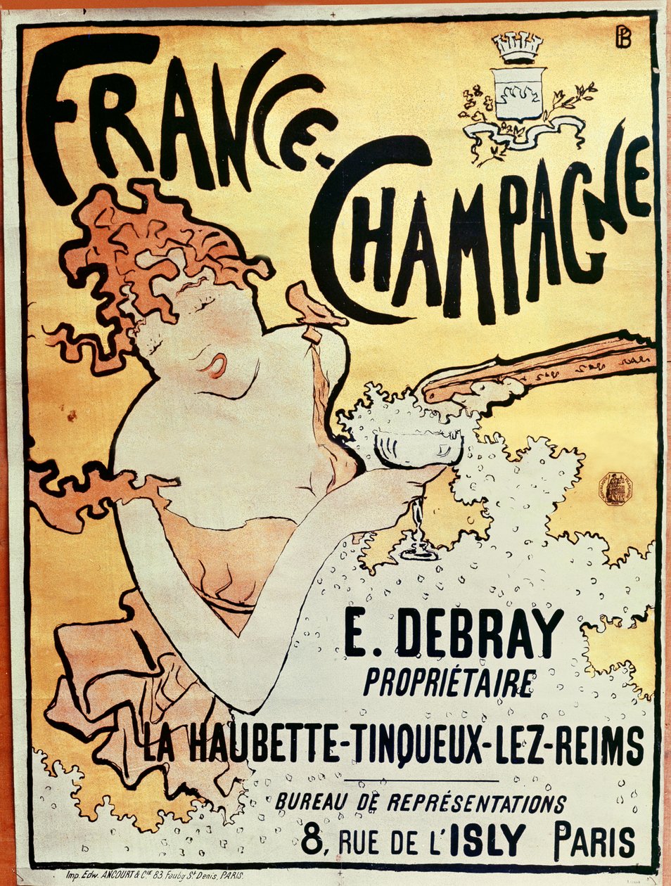 Póster publicitario de France Champagne, 1891 de Pierre Bonnard