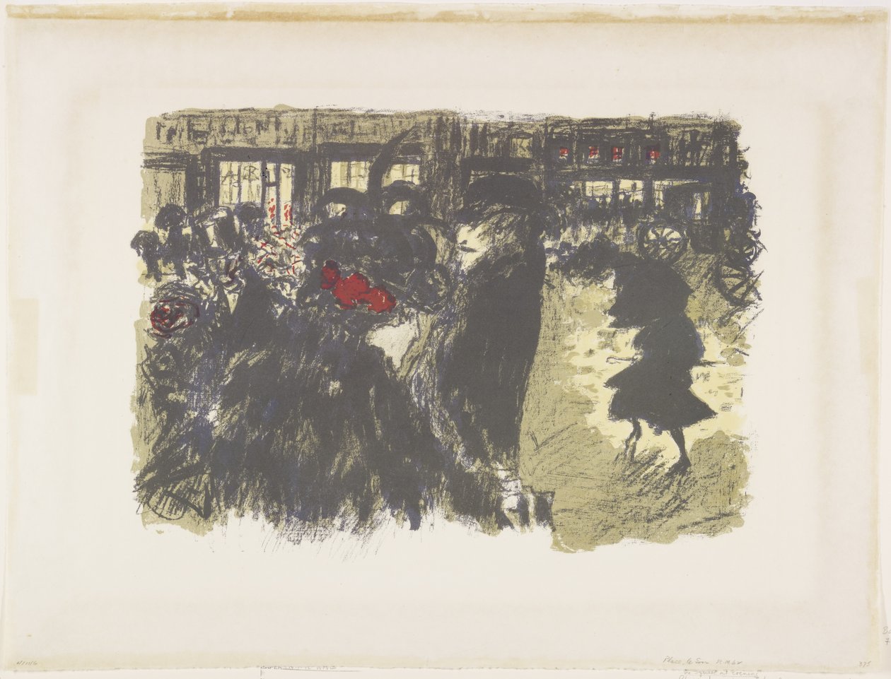 Plaza de noche. de Pierre Bonnard