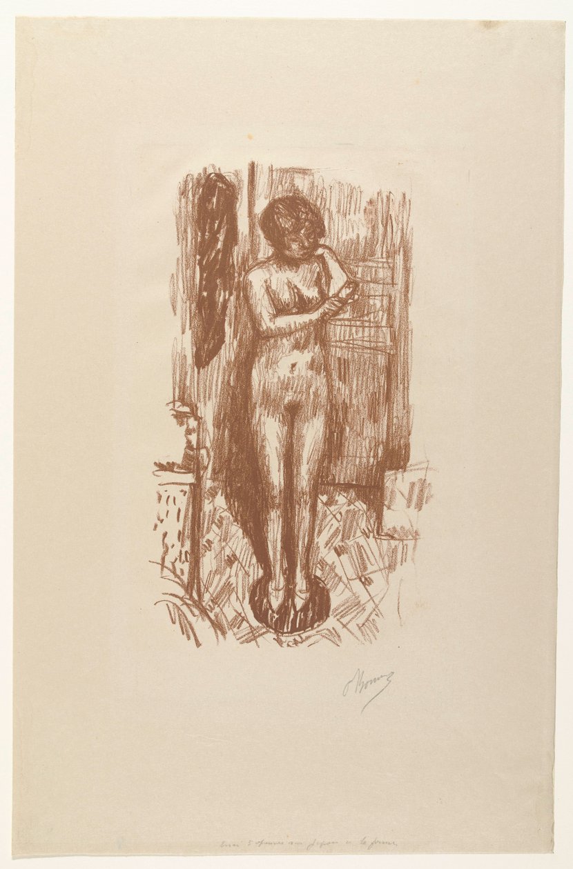 Mujer desnuda de pie se lava
Etude de Nu de Pierre Bonnard