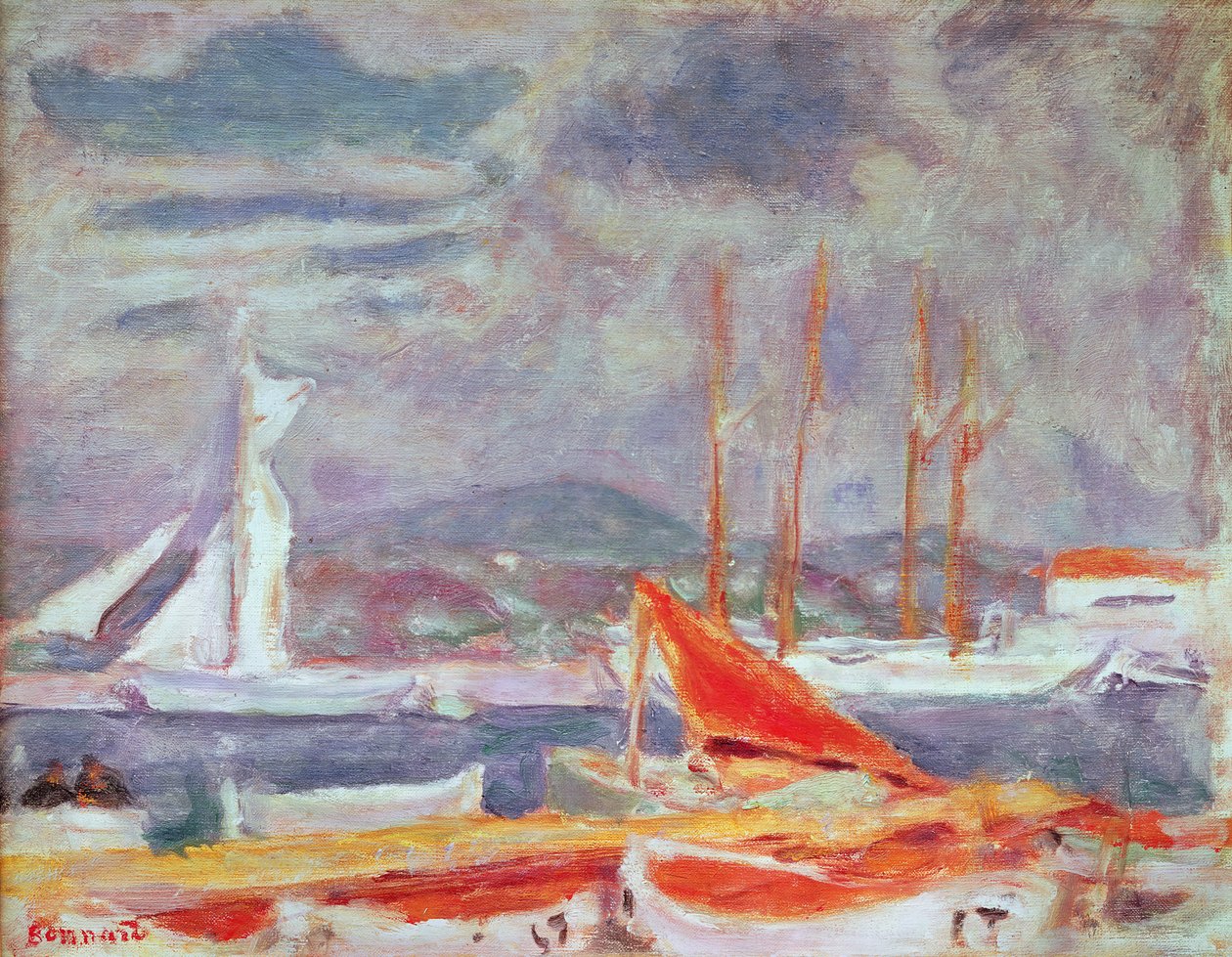 El puerto de St. Tropez, c.1914 de Pierre Bonnard