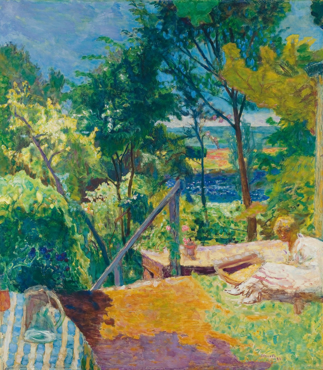 La terraza en Vernon, 1923 de Pierre Bonnard