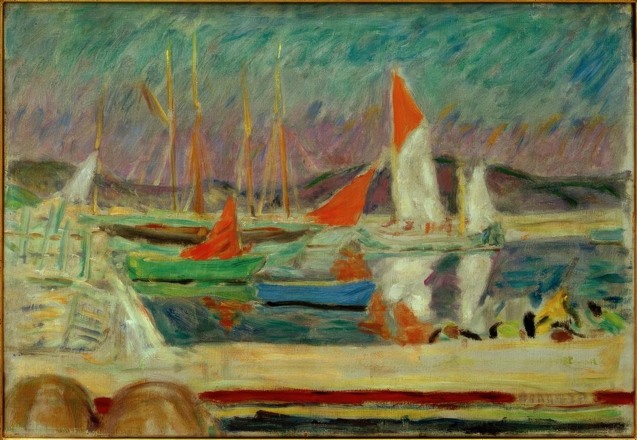 Veleros en el puerto de Saint-Tropez de Pierre Bonnard