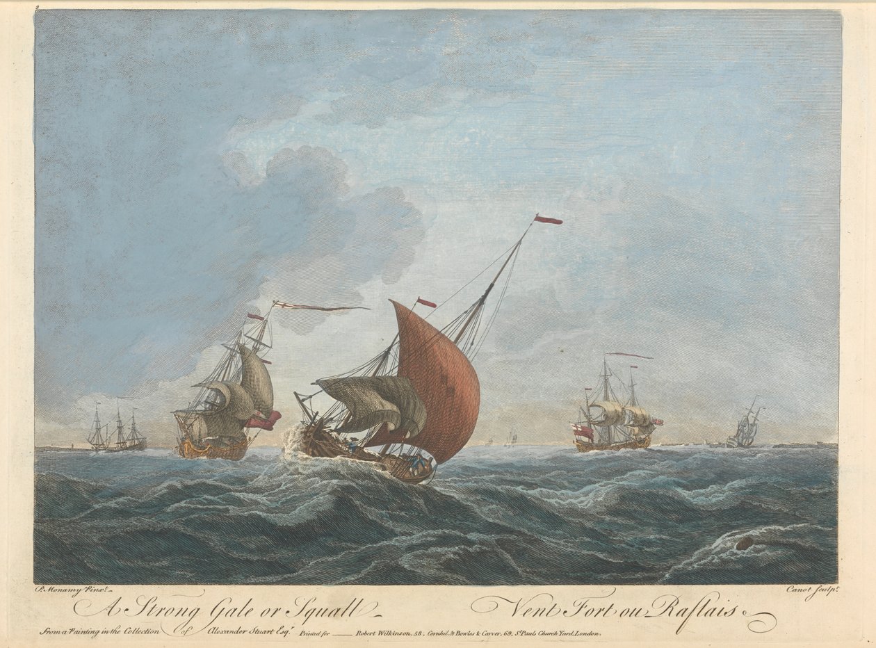 Un fuerte vendaval o borrasca de Pierre Charles Canot