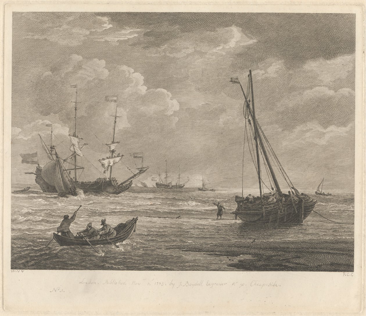 Estudio marino nº 1 de Pierre Charles Canot