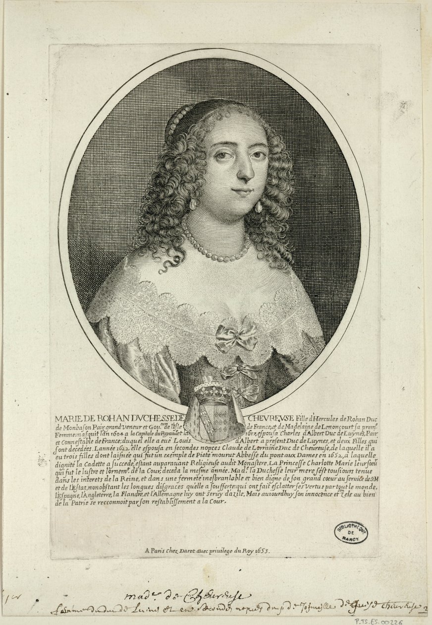 Marie de Rohan, duquesa de Cheuvreuse de Pierre Daret