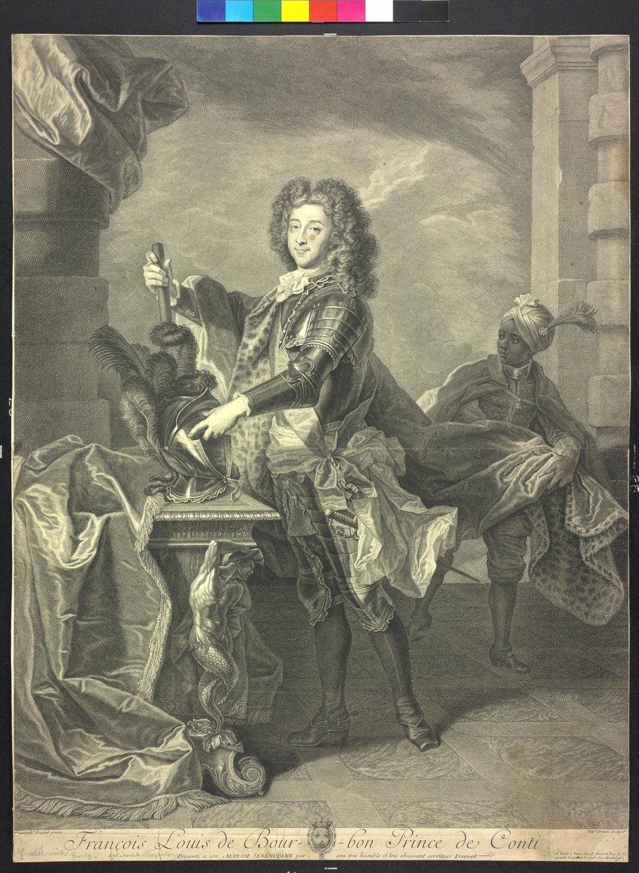 Franz Ludwig Archiduque Conty (grabado) de Pierre Drevet