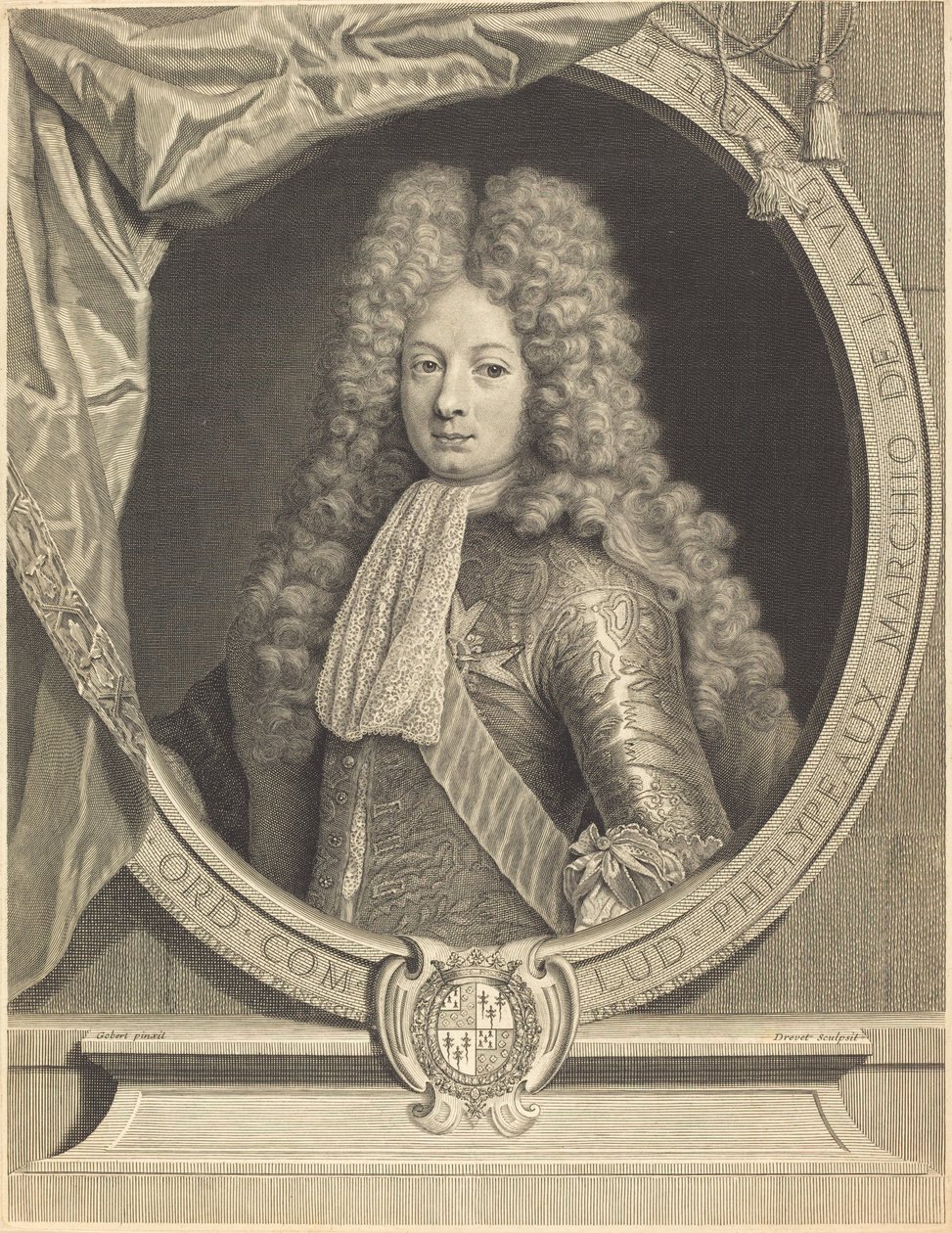 Marqués de la Vrillière de Pierre Drevet after Pierre Gobert