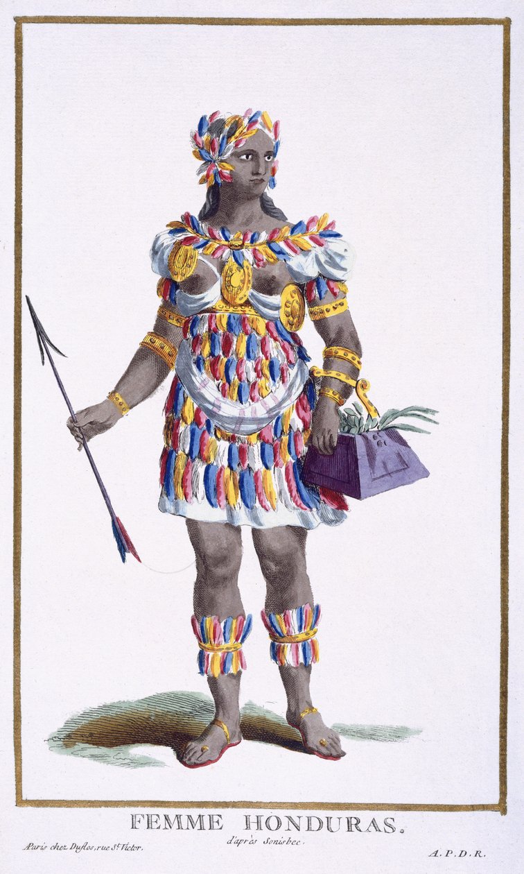 Una mujer de Honduras, 1780 de Pierre Duflos