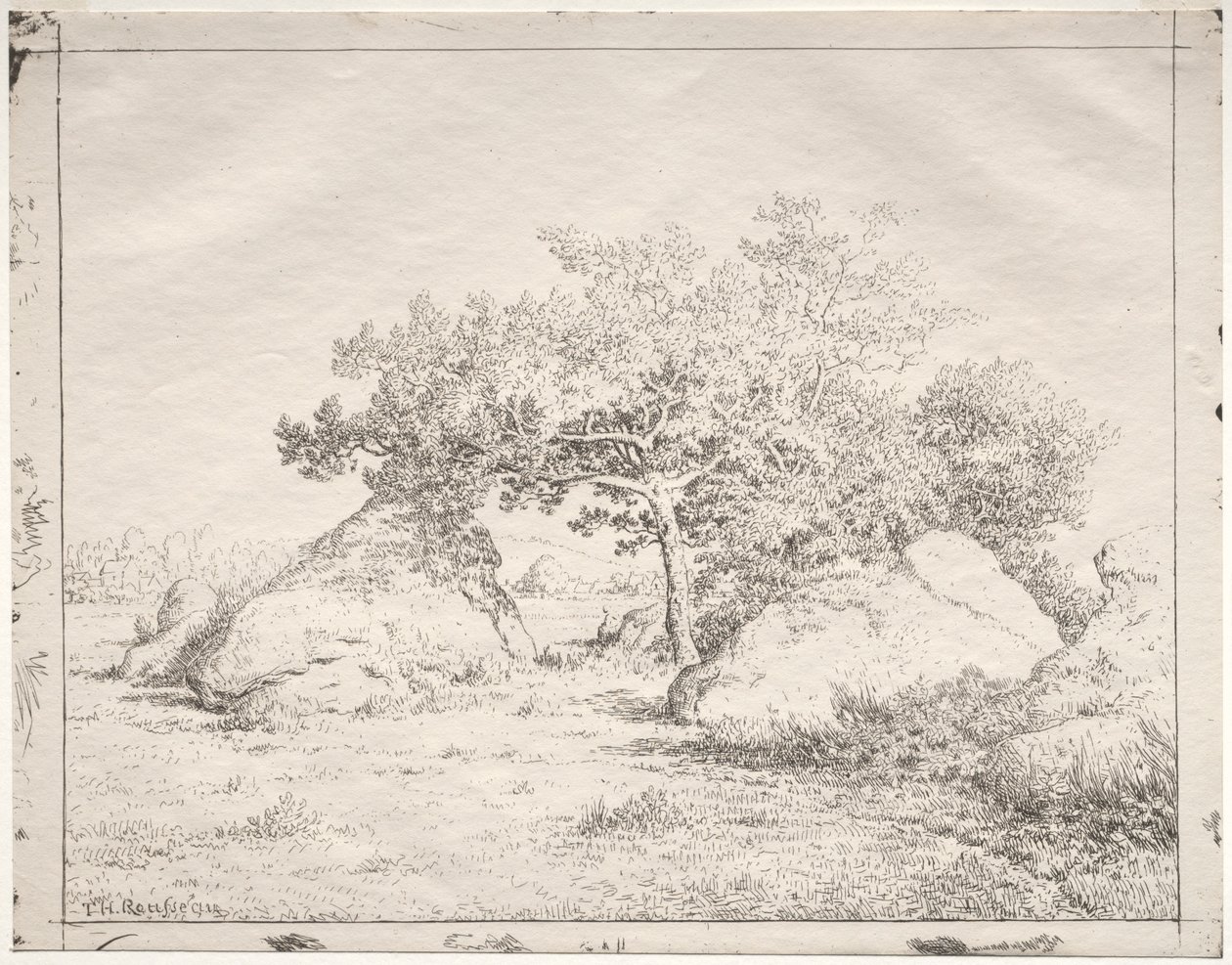 Cerezo en Blau de Pierre Etienne Theodore Rousseau