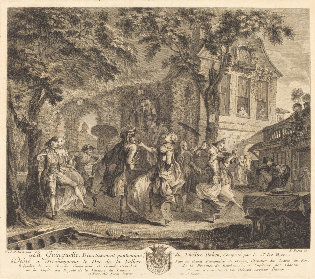 La Taberna de Pierre François Basan after Gabriel Jacques de Saint Aubin