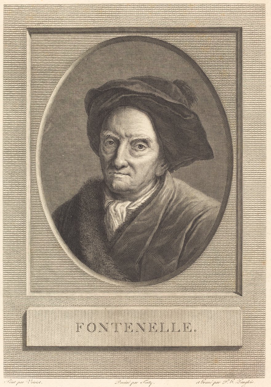 Fontenelle de Pierre Gabriel Langlois after Guillaume Voiriot after Jean Jacques Forty