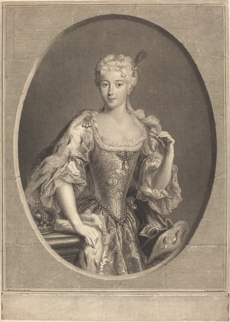Maria Klementyna Sobieska de Pierre Imbert Drevet, after Antonio David