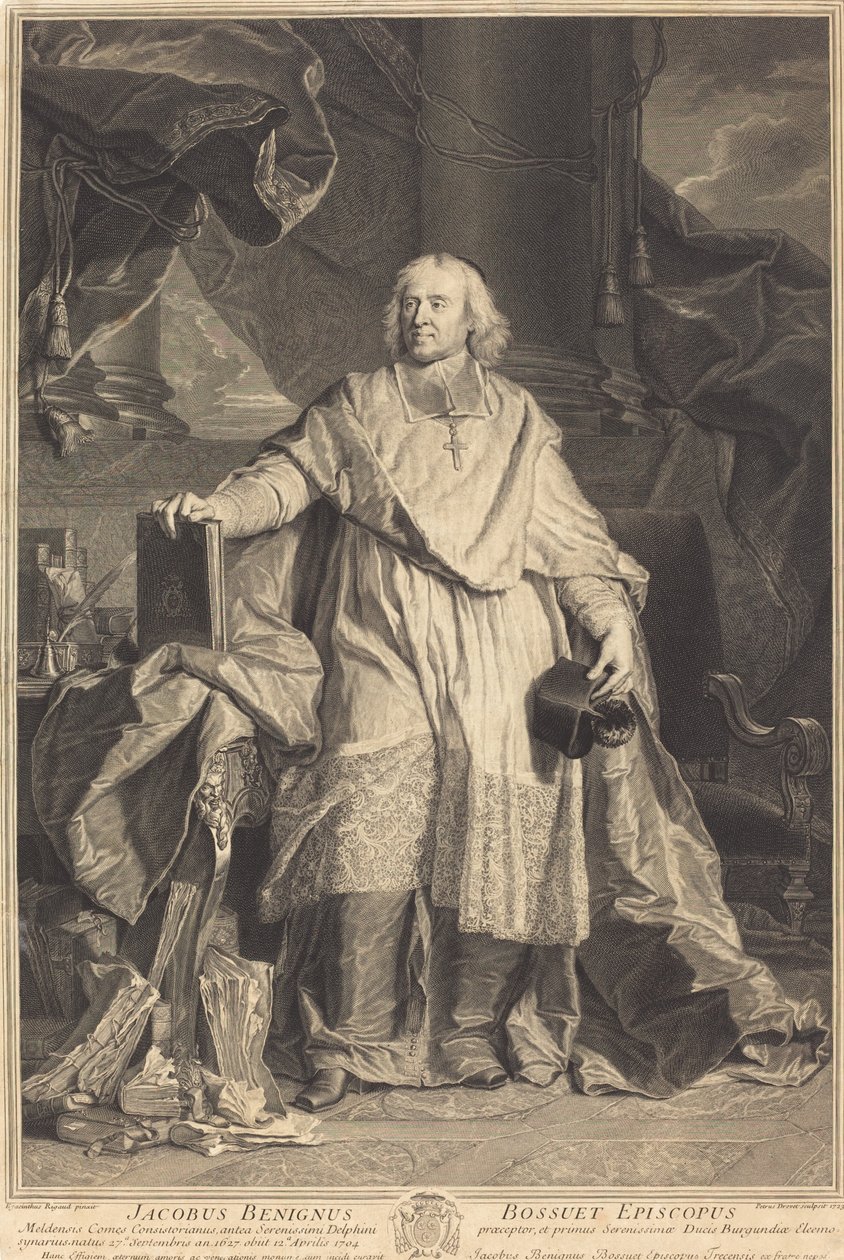 Jacques-Bénigne Bossuet de Pierre Imbert Drevet after Hyacinthe Rigaud