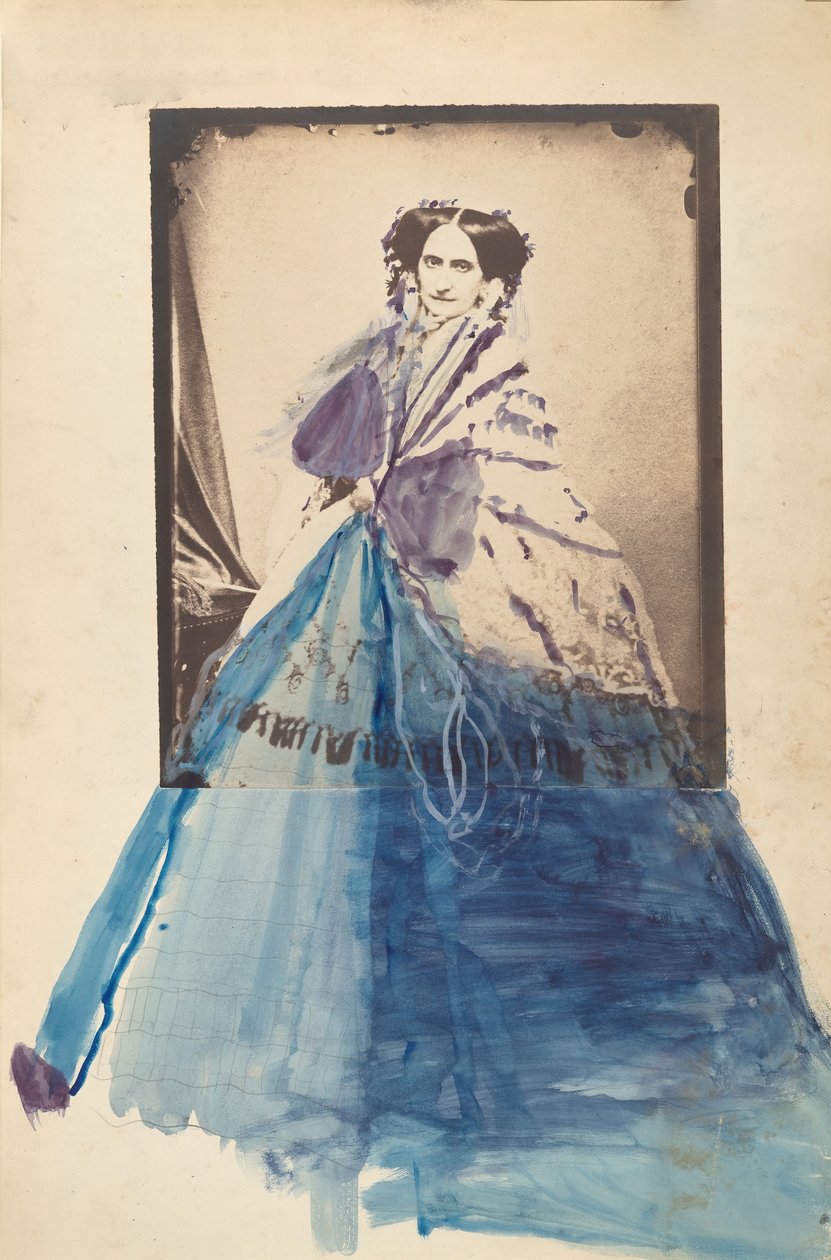 [La Condesa en chal de encaje], 1860s de Pierre Louis Pierson