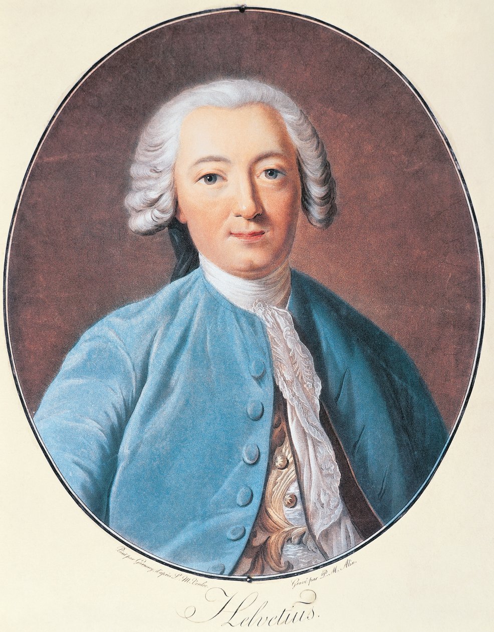 Retrato de Claude Adrien Helvetius de Pierre Michel Alix