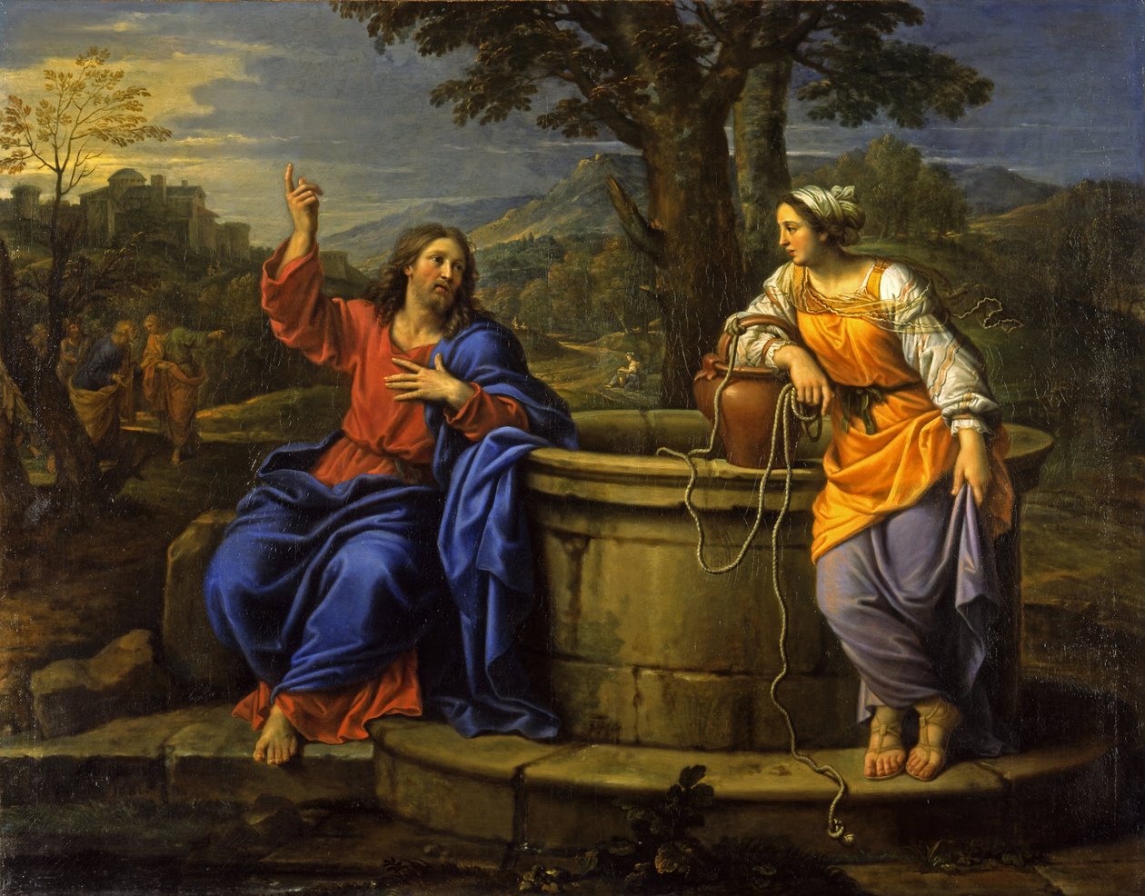 Cristo y la mujer de Samaria de Pierre Mignard