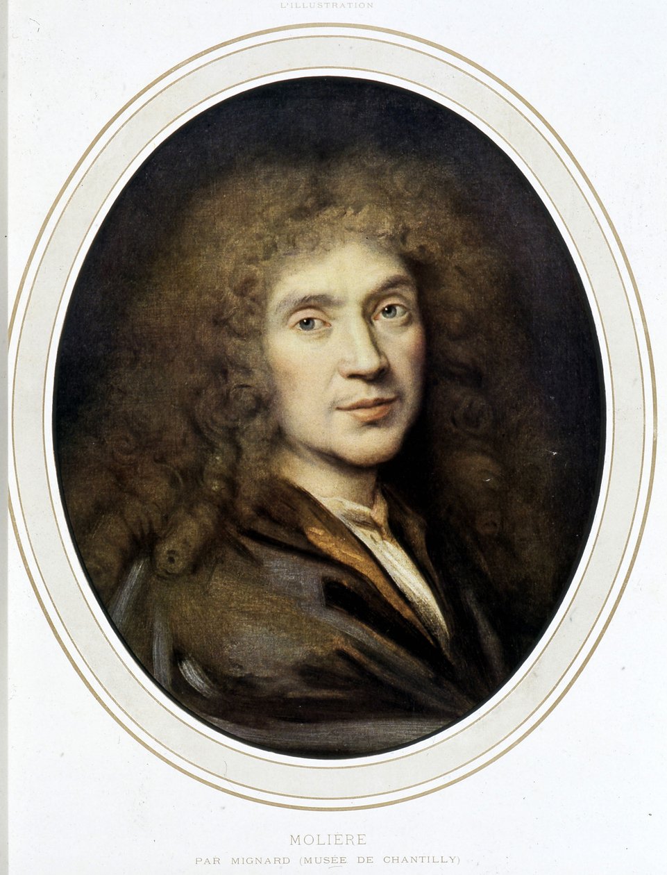 Molière por Mignard - Museo de Chantilly de Pierre Mignard