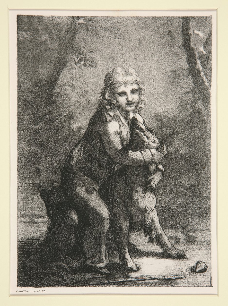 Sin título (Niño con perro) de Pierre Paul Prud