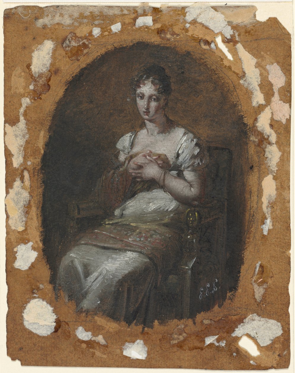 Young Woman Seated de Pierre Paul Prud