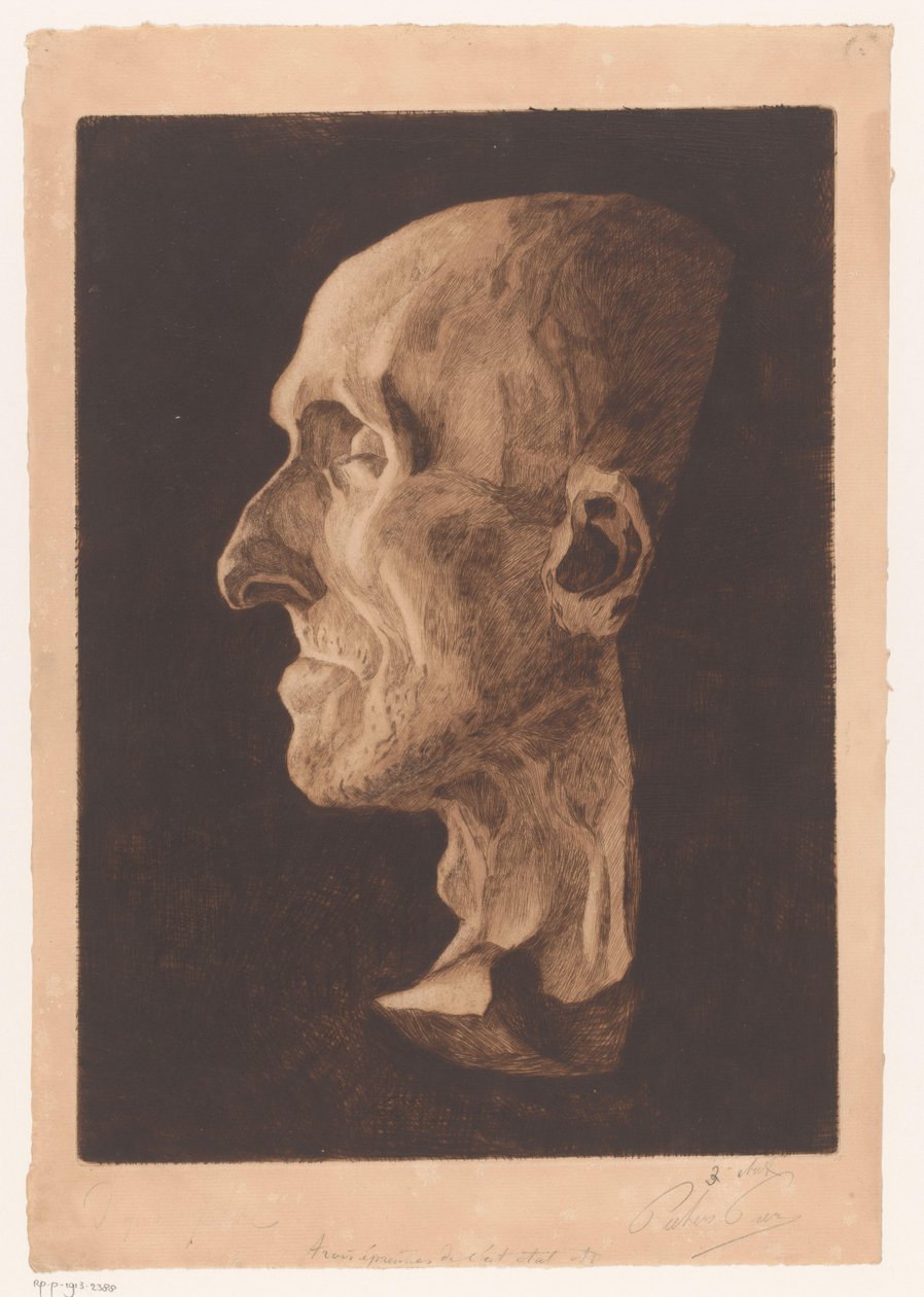 Máscara de la muerte de Antonio Canova de Pierre Peeters (signed by artist)
