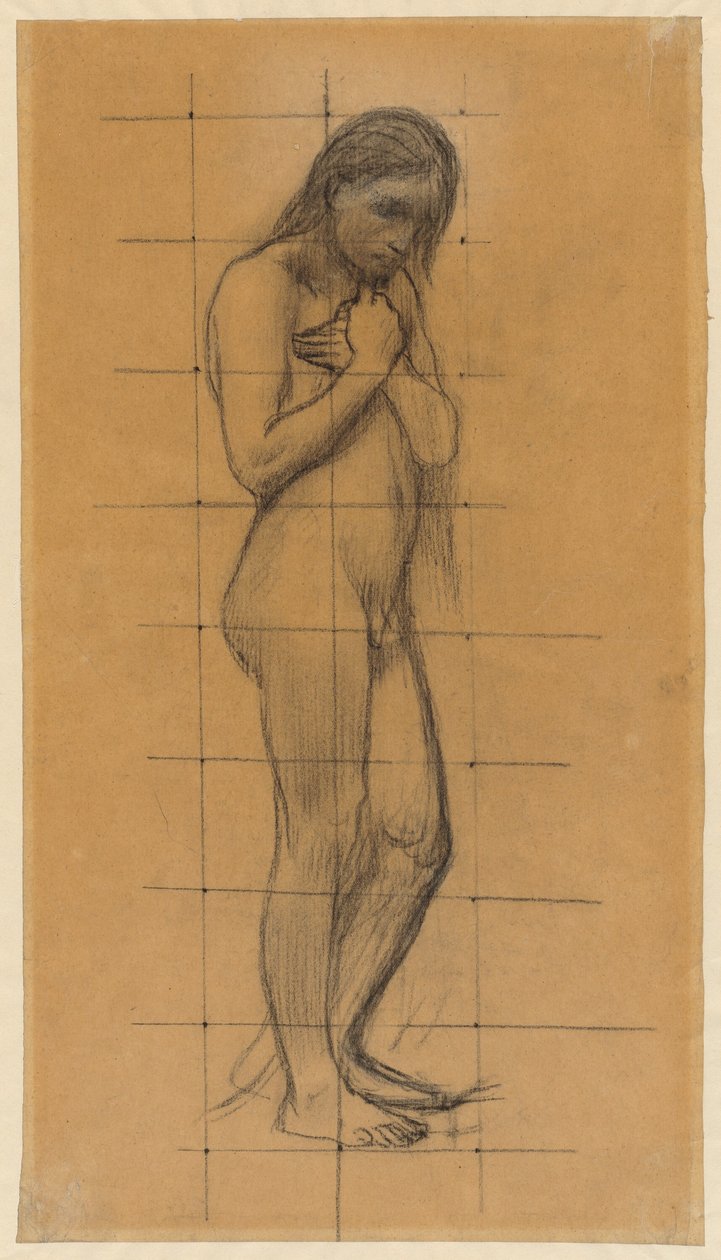 Un desnudo masculino de pie de Pierre Puvis de Chavannes