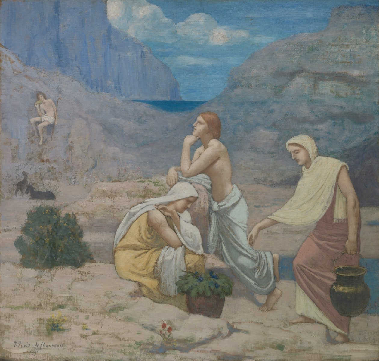 La canción de los pastores, 1891 de Pierre Puvis de Chavannes