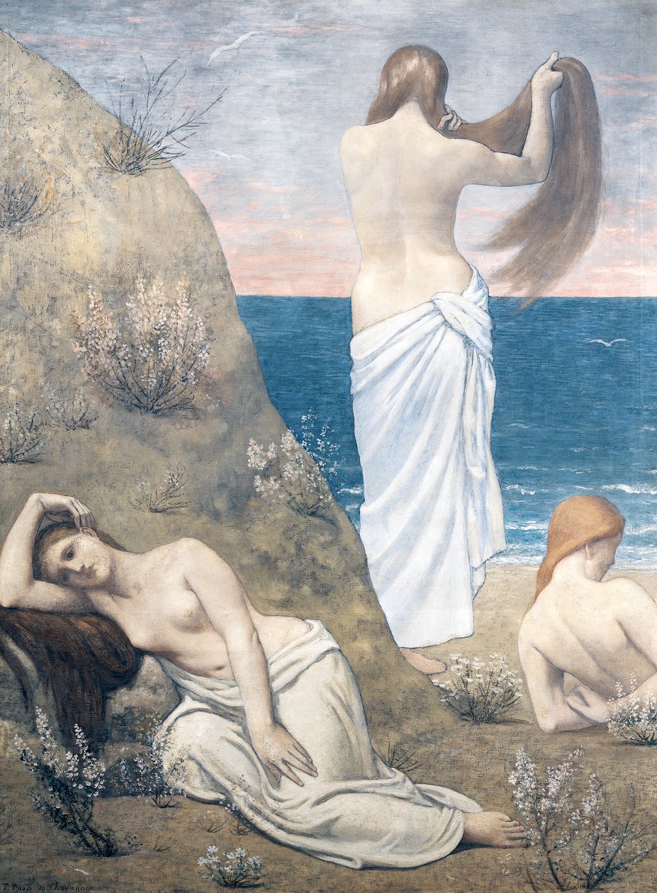 Jóvenes en la playa de Pierre Puvis de Chavannes