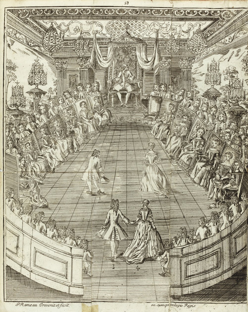 Ilustración de Le Maître à danser, 1734 de Pierre Rameau