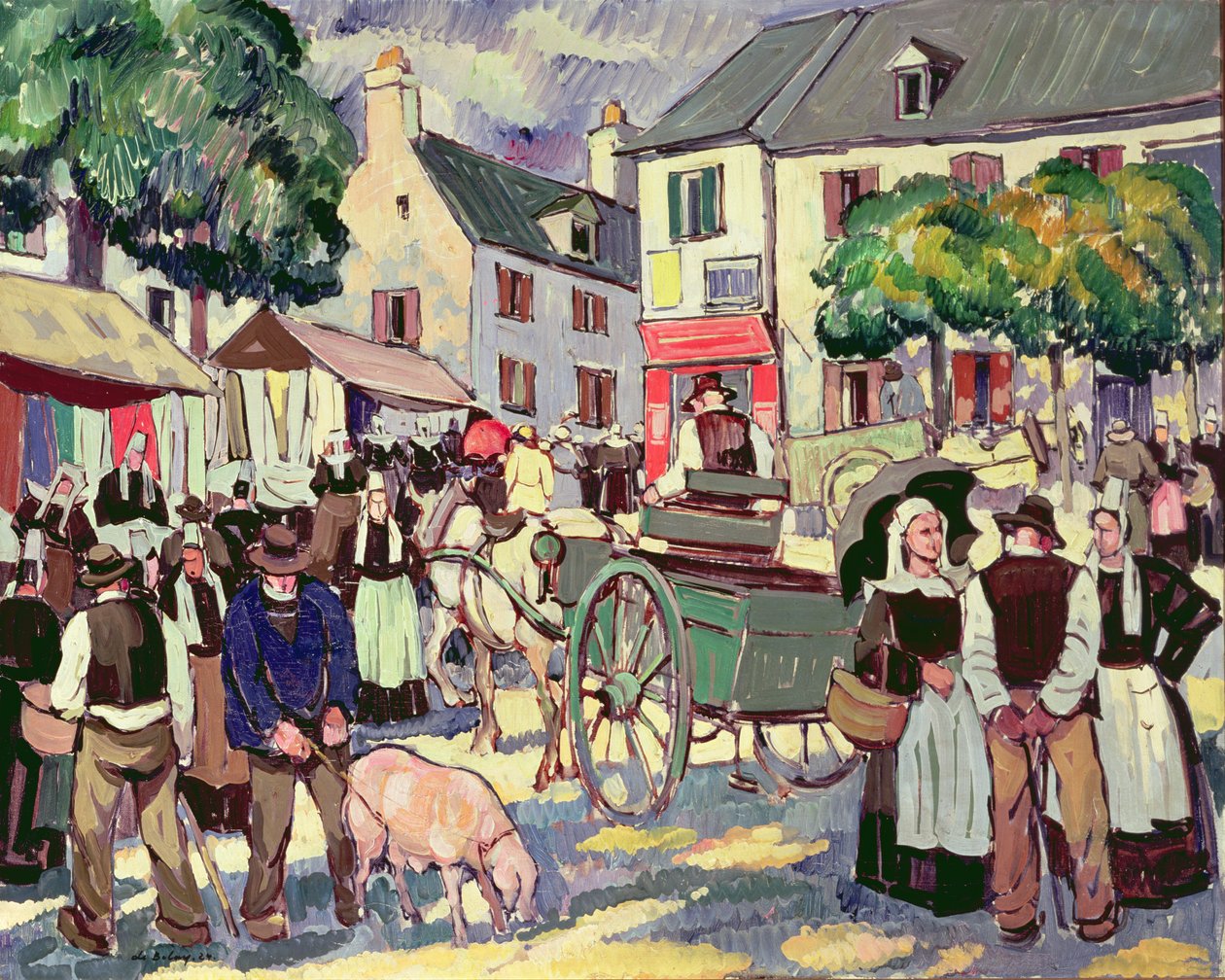Día de mercado en Bretaña de Pierre de Belay