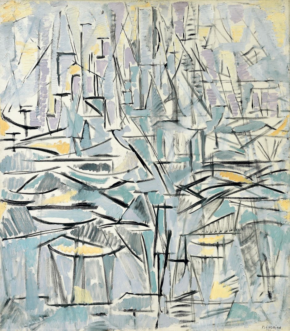 Composición No. XVI de Piet Mondrian