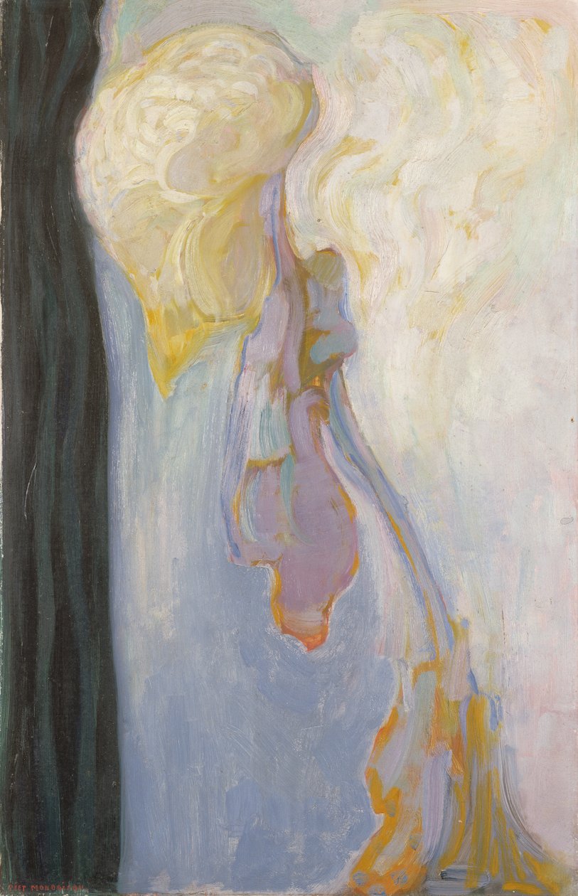 Flor: Crisantemo moribundo, 1908 de Piet Mondrian