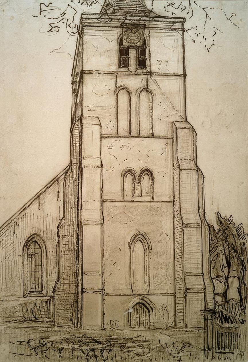 Iglesia en Domburg de Piet Mondrian