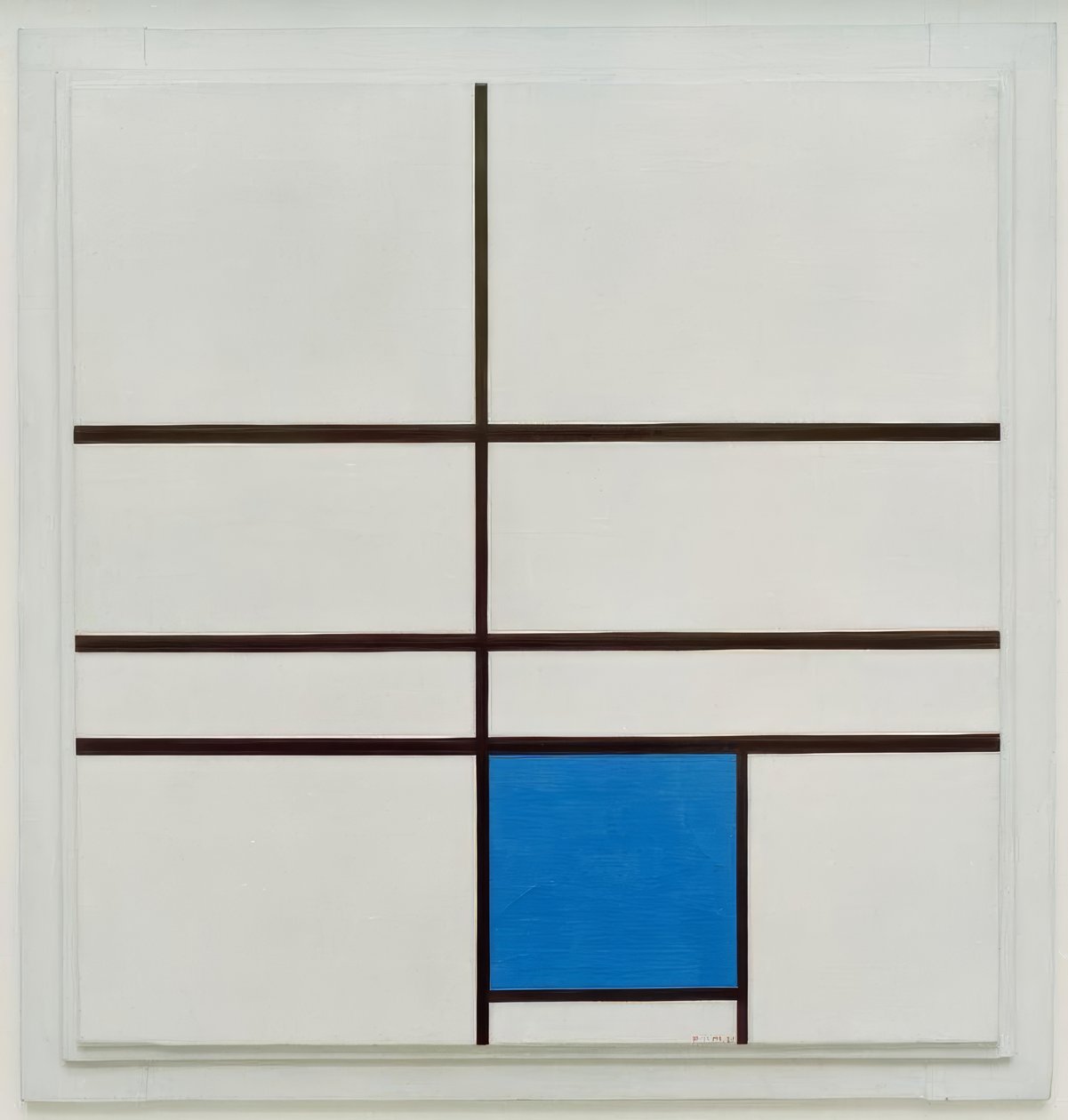 Composición con azul de Piet Mondrian