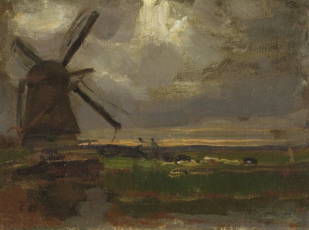Molino en el Gein de Piet Mondrian