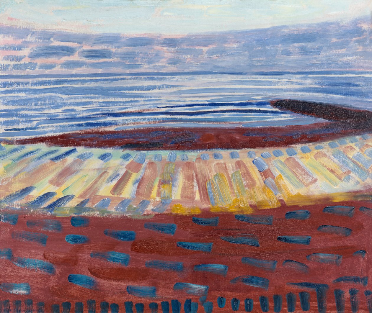 Mar después del atardecer, 1909 de Piet Mondrian